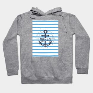 Nautical lettering: Love is my anchor Hoodie